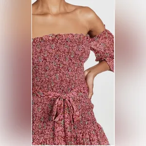 Likely Mitzie Midi Dress Tibetan Red Multi Size 12 thumbnail 3