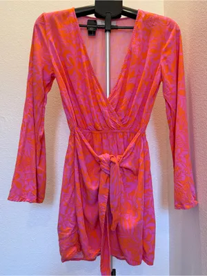 L*SPACE Kristy Mini Dress in Path to Paradise Pink Orange Size X-Small thumbnail 2