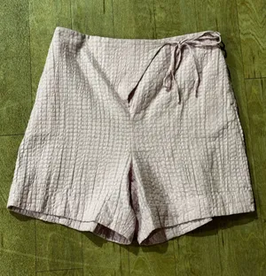 NWOT Free People Free-est Pucker Check Wrap Shorts Pink Size Small thumbnail 1