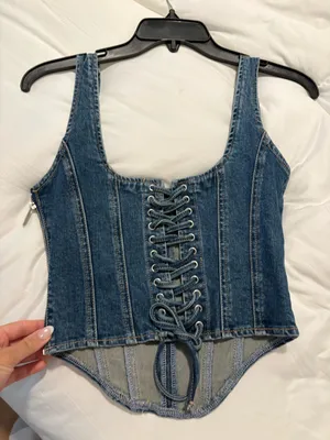 Meshki Denim Corset Top thumbnail 4