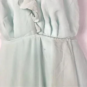 BooHoo Light Blue Chiffon Wrap Formal Maxi Dress 6‎ thumbnail 3