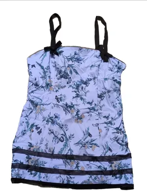 Kimchi Blue X Urban Outfitters Blue Motif Lyla Bow Detail Mini Dress Size XL thumbnail 2