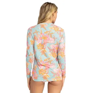 NEW Roxy Women’s UPF 50 Sun Protection Rash Guard Floral Long Sleeve Swim Tee thumbnail 8