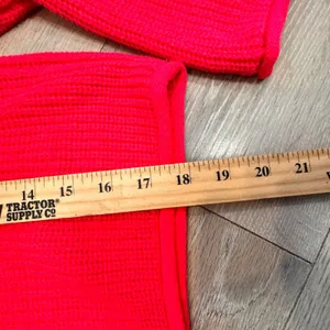Wild Fable Neon Hot Pink‎ Ribbed Cropped Crewneck Sweater Womens Medium M thumbnail 6