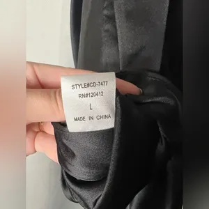 Cotton Candy LA Black Satin Asymmetrical Dress Large thumbnail 7