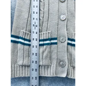 Vintage 70s Kmart Women's Small Stripe Cardigan Retro Sweater Funky Academia thumbnail 7