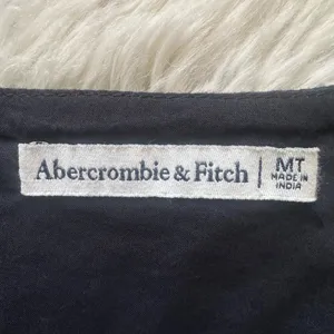 Abercrombie & Fitch Dress Long Sleeve Poplin Babydoll Mini Black Tall Sz MT thumbnail 8