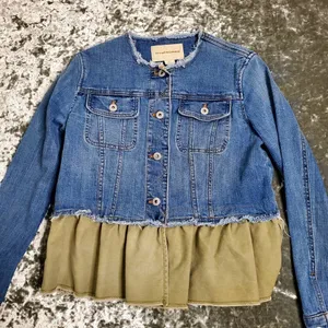 Anthropologie Pilcro Flounce Denim‎ Jacket thumbnail 3