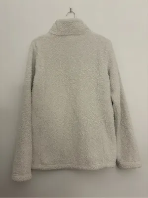 White Fuzzy Patagonia Quarter Zip Jacket Size L thumbnail 2