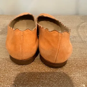 Chloé Lauren Scalloped Suede Ballet Flats Size 36 Peach Ballerina thumbnail 7