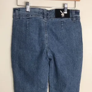Playboy Bunny Jeans Size‎ 5 Blue Flare Cut Vintage Y2K Embroidered thumbnail 10