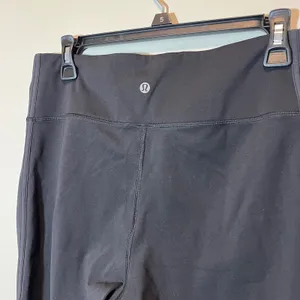 Lululemon‎ Black Squad Goals High Rise Cropped Leggings Training Yoga 10 thumbnail 6