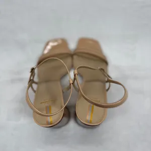 Sam Edelman Block Heel Sandals Square‎ Toe Ankle Strap Nude Beige Size 9M thumbnail 7