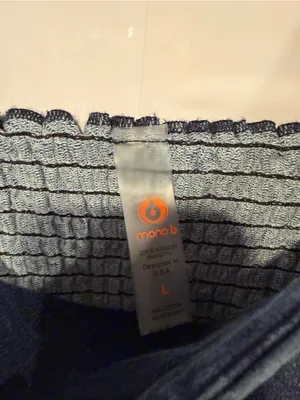 Denim Crop Tank Top - Dark Blue Mono B NWT thumbnail 2