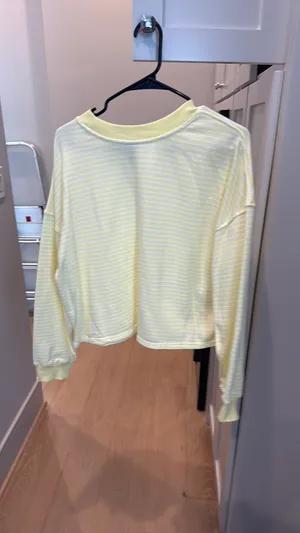 Wild Fable Yellow striped sweatshirt thumbnail 2