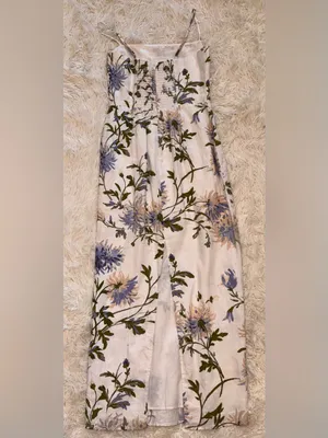 New Reformation Reformation Frankie Linen Maxi Dress sz 4 thumbnail 8
