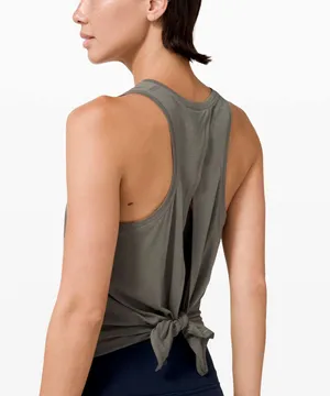 Lululemon All Tied Up Tank Grey Sage  thumbnail 6