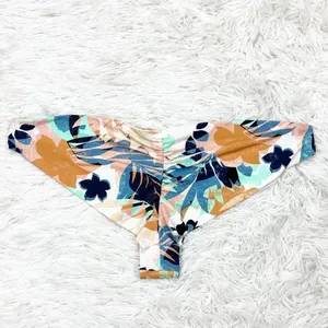 Roxy Printed Beach Classics Brown Blue Zeta Blossom Mini Bikini Bottom‎ Size XL thumbnail 5