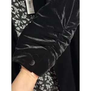 Petal and Pup Vera Black Velvet Blazer Jacket 3/4 Sleeve‎ Minimalist Glam thumbnail 6