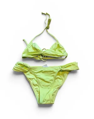 NWOT L*Space twist front bikini set lime extra small thumbnail 1
