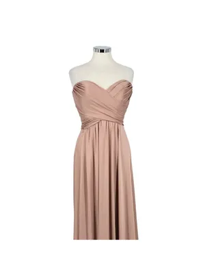 La Femme Blush Pink Strapless High Slit Floor-Length Formal Gown Size 6 thumbnail 2