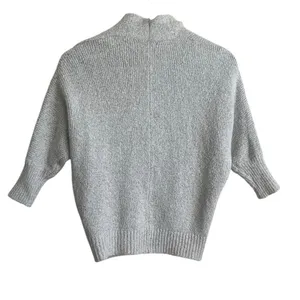 Old‎ Navy Women Cardigan Shrug Top M Gray Knit Crop Open Front Capsule Neutral thumbnail 3