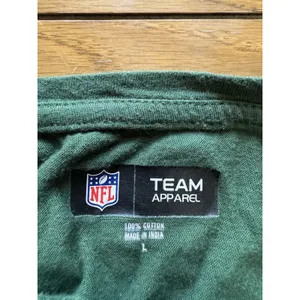 NFL Green‎ Bay Packers Lace Up Jersey Shirt Women Size Large Cotton Preppy thumbnail 3