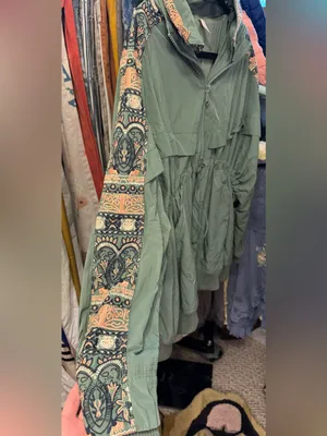 NWOT Free People FP Movement She Fly Jacket - green combo - Small thumbnail 10