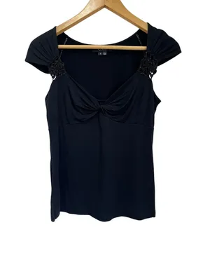 Y2K Whimsigoth Dark Romantic Ruched Top Gothic Grunge Aesthetic Size Small‎ thumbnail 1