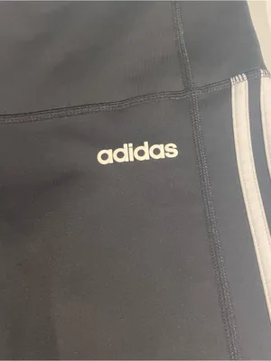 Adidas Climalite Capri Legging 3 Stripe Black Pocket Athletic Womens M Running thumbnail 11