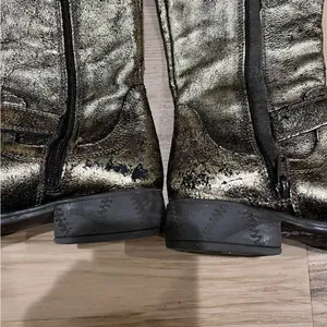 Eric Michael Gold Crackle Riding Boots Women’s (35) 4.5/5 thumbnail 3