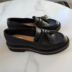 Splendid Black Leather Tassel Loafers thumbnail 7