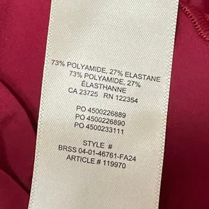 Aritzia Wilfred Womens Red Scoop Neck Long Sleeve Stretch T Shirt Tee Top Size M thumbnail 5