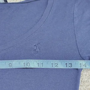 Ralph Lauren T-Shirt Womens SM Navy Blue Scoop Neck Pony Preppy Classic Slim Fit thumbnail 8