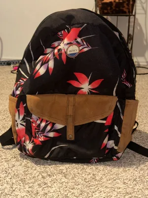 Roxy Carribean Medium 18L Backpack Auburn Savana Floral School Book Bag thumbnail 6