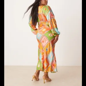 Never fully dressed NWT Soller Emma Dress $228 satin printed spring revolve boho thumbnail 6