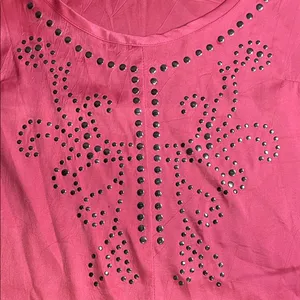 Roper Coral tank top with Studded Silver Butterfly Design #y2kfashion thumbnail 3