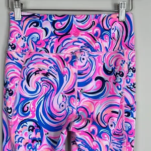 Lilly Pulitzer Weekender Luxletic‎ Leggings Crop Flamingoals Sz Small thumbnail 3