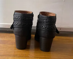 Black Leather Booties thumbnail 3