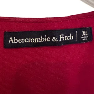 Abercrombie & Fitch V-Neck Fit & Flare Sleeveless Dress Women's XL‎ Wine Dainty thumbnail 4