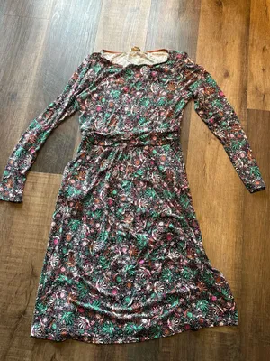 Boden Abigail Long Sleeve Jersey Knit Dress Floral Confetti Print thumbnail 2