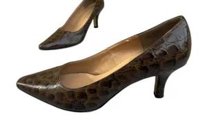 Karen Scott Women's Animal Print Heels Pumps Slip-On Shoes Brown Size 7.5M thumbnail 1
