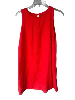 Emerson Fry Love Tomas MARCELLE SHIFT DRESS - GRENADINE LINEN Red Small thumbnail 3