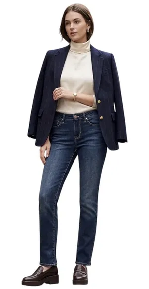 Signature By Levi Strauss & Co Jeans Womens 6 Blue Modern Slim Straight Denim thumbnail 1