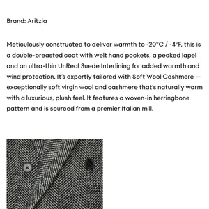 ARITZIA BABATON THE CONSTANT COAT Gray Herringbone Long Coat thumbnail 5