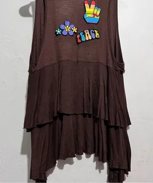 Brown layered vest with a boho vibe #festivalvibes ALYX size L :Box OW4: thumbnail 4