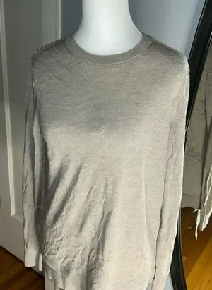 Katherine Barclay Extra Fine Merino Wool Womens M Cozy Minimalist Classic Preppy thumbnail 1