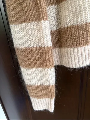 Like New Cloth & Stone Striped Mohair Wool Blend Sweater Size Large thumbnail 4