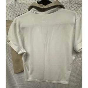 IZOD Women's Golf 2 piece Polo Skort‎ Set Tan White Zip Pockets Comfort Classic thumbnail 8