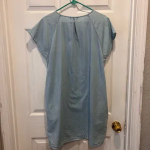 Mod Ref Women's Light‎ Blue Tencel Casual Short Sleeve Mini Dress Large Pockets thumbnail 8
